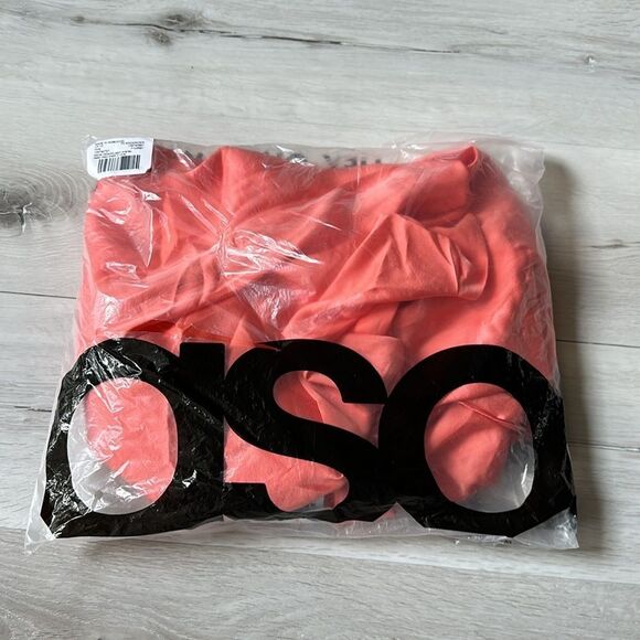 ASOS DESIGN satin overlay detail maxi dress in coral Size 8 NWT in packaging - Picture 5 of 7